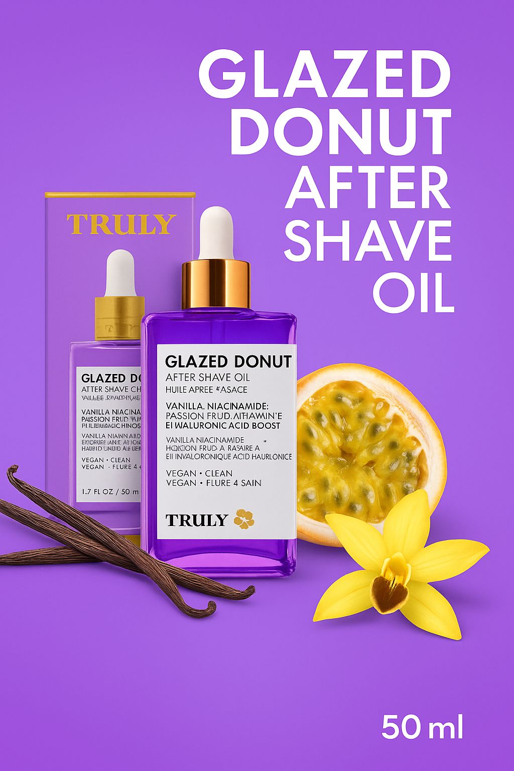 Aceite de afeitado Truly morado 50ml